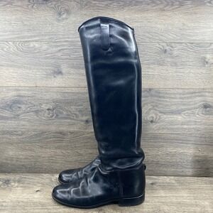 Black Leather Riding Boots